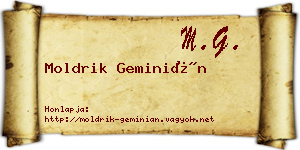 Moldrik Geminián névjegykártya